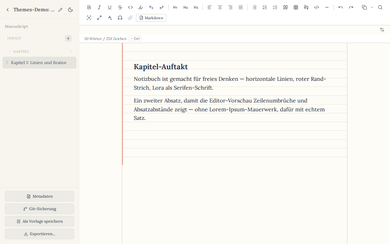 Notizbuch-Theme